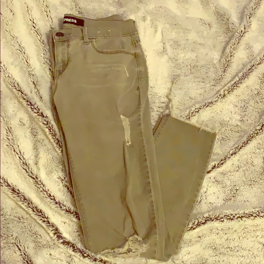 Express green ankle pants